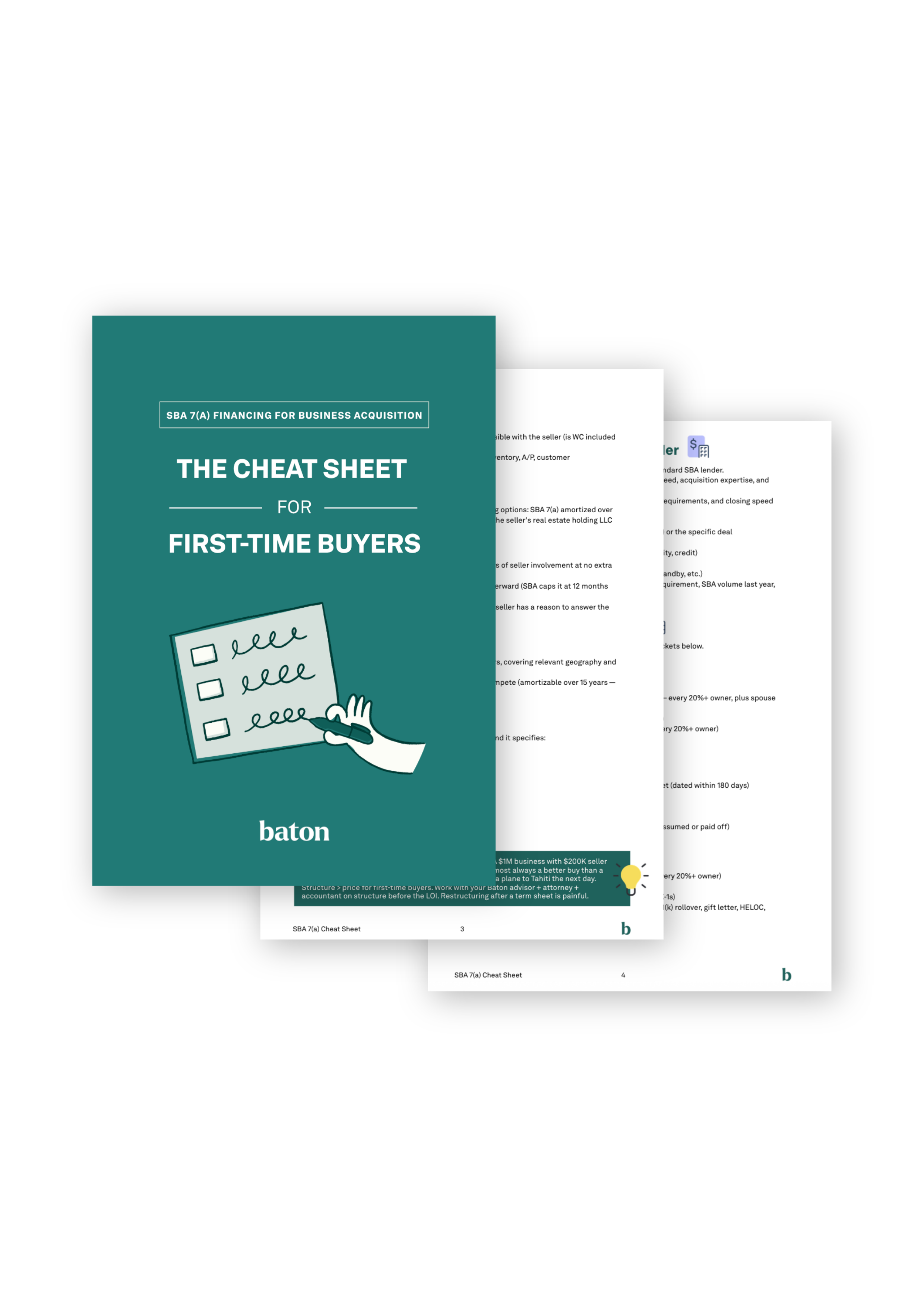 The SBA 7(a) Checklist for First-Time Business Buyers